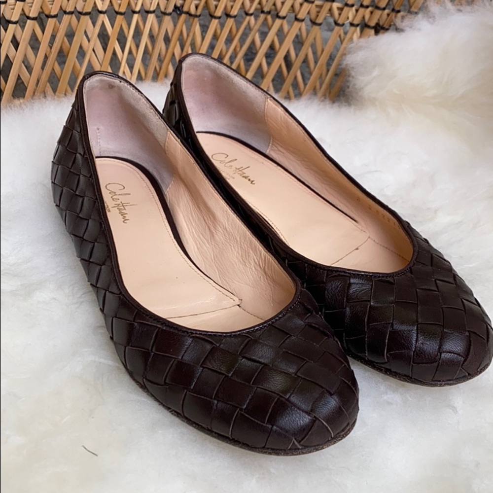 Cole Haan woven leather flats